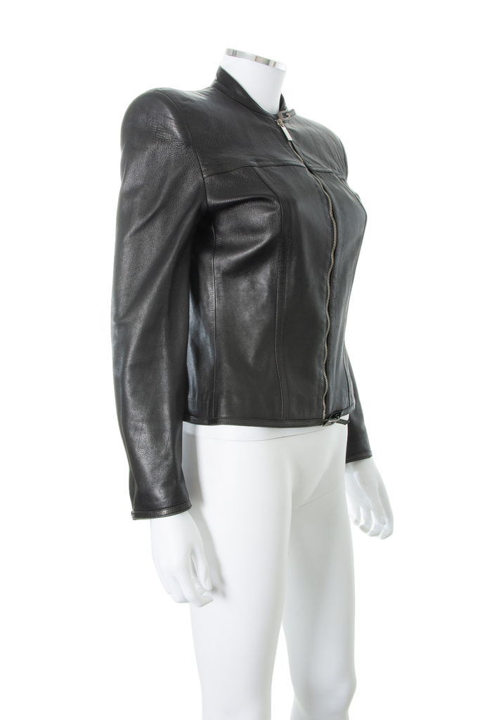 GucciBlack Leather Jacket- irvrsbl