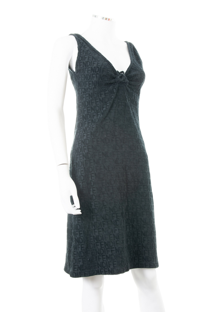 Fendi Velour Logo Dress - irvrsbl
