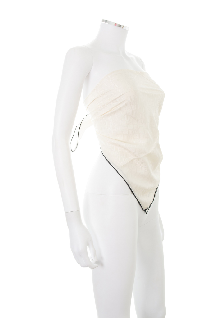 Christian Dior White Silk Scarf - irvrsbl